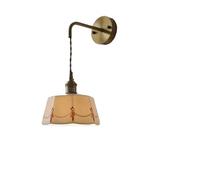 Mid-Century Modern Adjustable Wall Sconce Hand-Painted Ceramic Shade Wall Light Brass Holder Wall Lamp for Bedroom Living Room Bedside