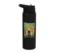 Mid Century Modern Alien BBQ Family Retro1950s Atomic Sci-Fi Stainless Steel Insulated Water Bottle