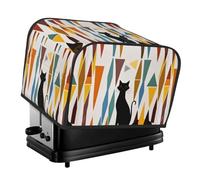Mid-Century Modern Art Cat 4-Slice Toaster Cover â€“ Premium Oxford Cloth Dust Cover With Full-Print Design, Splash-Resistant & Pet-Safe For Toasters, Air Fryers, And Small Kitchen Appliances