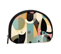 Mid-Century Modern Art Cat Coin Purse Personalized Coin Bag for Women Men Change Purse Small Wallets with Zipper Mini Shell Coin Pouch Outdoor Shopping Change Storage Bag Handbags Gifts