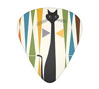 Mid-Century Modern Art Cat Guitar Plectrums 12 Pieces Set =>> Comfortable In The Hand With Smooth Edges Three Thicknesses To Match