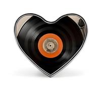 Mid Century Modern Art Cat Lapel Pin, Metal Heart Lapel Pins, Fashion Badge for Shirts, Jackets, Hats, Love form, Aluminum, no gemstone