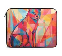 Mid Century Modern Art Cat Laptop Sleeve 10inch Laptop Protective Case for Women Men Shockproof Computer Cover Portable Notebook Briefcases Computer Carrying Bag Lap Top Protector Compatible with Note