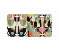 Mid-Century Modern Art Cat License Plate for Front of Car – Personalized Aluminum Car Tags – 6†x 12†Universal Fit.