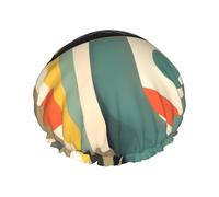 Mid-Century Modern Art Cat Print Shower Cap, Shower Cap for Women Reusable, Waterproof Bath Cap,Quick Drying Bath Hair Cap