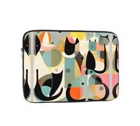 Mid-Century Modern Art Cat Printed Laptop Sleeve, 12 inch Computer Protective Sleeve, Essential for Business and Office Commuting