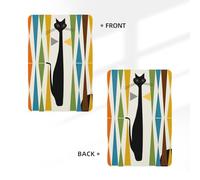 Mid-Century Modern Art Cat Printing 10 Pcs Car Air Freshener Fragrant Sheets,Car Hanging Accessories With Strings For Decor