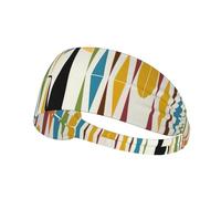 Mid-Century Modern Art Cat Printing Double-Sided,Unisex Elastic Sports Headband,Ideal As A Gift For Sports-Loving Friends,Family