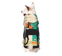Mid-Century Modern Art Cat Small Dog Hoodie Cute Printed Pet Sweater with Hood for Small Breed Dogs, Lightweight Comfortable