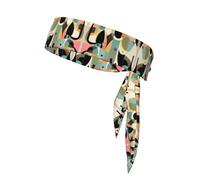 Mid-Century Modern Art Cat Sports Head Tie. Comfortable, Breathable, Fashionable, Unisex, Suitable for Running, Yoga, Fitness and Other Sports.