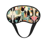 Mid-Century Modern Art Cat Universal Lightweight Eye Mask: Great for Travel, Office Naps and Shift Work. Provides a Comfortable Sleeping Environment