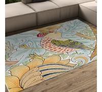 Mid Century Modern Art Rugs 200x300cm Living Room William Morris Aesthetic Floral Botanical Carpet Mat for Bedroom Large Area Rug Hallway Kitchen Extra Large Size Short Pile Flat Weave