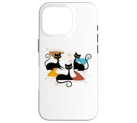 Mid-Century Modern Atomic Cats Space Age Retro Vintage 50s Case for iPhone 16 Pro