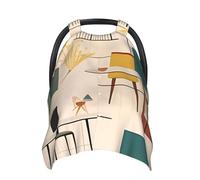 Mid Century Modern Baby Car Seat Canopy Cover, Multi Use Breathable Nursing Breastfeeding Covers for Mom Soft Stroller Sun Shade Newborn Shower Gift