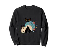 Mid Century Modern Cat Art Aesthetic Atomic Age 50s 60s Sweatshirt