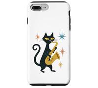 Mid Century Modern Cat Saxophone Retro Futuristic Case for iPhone 7 Plus/8 Plus