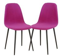 Mid-Century Modern Chair Covers Set of 2/4/6 - Elastic Dining Room, Kitchen & Office Slipcovers (Red Pink) - Stylish, Durable & Easy to Clean