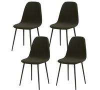 Mid-Century Modern Chair Covers Set of 4 - Stretch Dining Room, Kitchen & Office Slipcovers (Gray-Green) - Stylish, Durable Protection for Your Chairs