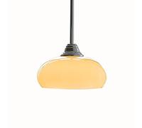 Mid Century Modern Chrome & Gold Pendant Light - Large Milk Glass Hanging Lamp for Kitchen Island Dining Room Bedroom Nordic Chandelier Fixture