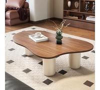 Mid-Century Modern Cloud Coffee Table with Sturdy Legs for Living Room and Home Office