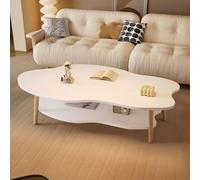 Mid Century Modern Coffee Table with 2 Tier Sto Cloud Sd Wooden Center Table for Living Room Warm White Industrial Design Slish and Functal.