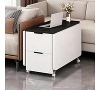 Mid Century Modern Coffee Table Wooden Kitchen Table with Hidden Sto Cartment & Wheels Slish Living Room Center Table for Home & Apartment (B 1M)