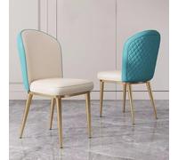 Mid-Century Modern Cream Faux Leather Dining Chair with Gold Metal Legs - Stylish Accent Chair for Kitchen, Counter, Lounge, Living Room, Home Decor Upgrade