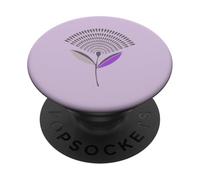 Mid Century Modern Dandelion Seed Head In Lilac PopSockets Adhesive PopGrip