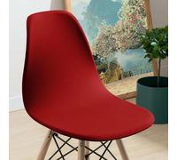 Mid Century Modern Dining Chair Covers, Reusable Lounge Armless Shell Chair Slipcovers, for Kitchen Home Bar Hotel Party Banquet Living Room, Office(Rosso,2PCS)