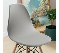 Mid Century Modern Dining Chair Covers, Reusable Lounge Armless Shell Chair Slipcovers, for Kitchen Home Bar Hotel Party Banquet Living Room, Office(Light Grey,6PCS)