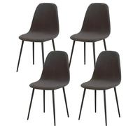 Mid-Century Modern Dining Chair Covers, Stretchable Set of 4 - Elastic Chair Protectors for Kitchen, Dining Room & Office (Gray, 4 Pieces)