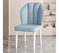 Mid Century Modern Dining Chairs Set of 2/4, Armless Faux Leather Kitchen Chairs with Metal Legs, Stylish Accent Chairs for Dining Rooms & Offices, No Wheels