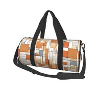 Mid Century Modern Duffle Bag With Shoes Compartment And Adjustable Strap,Foldable Travel Duffel Bags For Men Women,Waterproof Duffel Bags, Black, One Size