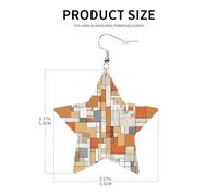 Mid Century Modern Elegant Leather Star Earrings-Fashionable And Unique Accessories For Everyday Wear