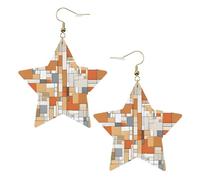 Mid Century Modern Elegant Leather Star Earrings-Fashionable And Unique Accessories For Everyday Wear