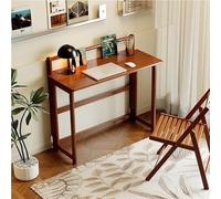Mid Century Modern Folding Desk - Minimalist Writing Table for Home Office Bedroom Dorm Makeup Vanity Compact 31.5" (80cm) - Space-Saving & Stylish Design