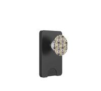 Mid-Century Modern Geometric Totem Shapes - Brown, Cream PopSockets PopWallet for MagSafe