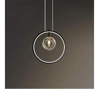 Mid-Century Modern Globe Semi Flush Mount Ceiling Light - Farmhouse Pendant Chandelier for Dining Room, Living Room, Bedroom, Kitchen