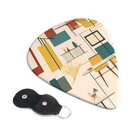 Mid Century Modern Guitar Picks 6-Pack - Pick Set (0.46mm / 0.71mm / 0.96mm) Suitable For Guitar And Ukulele Playing