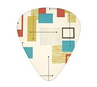 Mid Century Modern &Guitar Picks Pack Of 12,Comfortable Feel, Smooth Edges, Abrasion,Suitable For Guitar, Ukulele, Etc.