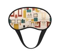 Mid Century Modern It is a Black-Rimmed Eye mask. The Soft Eye mask can Improve Sleep Quality and is Suitable for Indoors, Outdoors and Traveling.