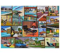 Mid Century Modern Jigsaw Puzzle - 1000 Piece - Adult Jigsaw Puzzle Celebrating Modern Vintage Décor & Modern Art by Hennessy Puzzles - Original Artwork - Made in the USA from Recycled Materials