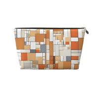 Mid Century Modern Leather Travel Wash Bag, A Fashionable and Practical Makeup Organizer