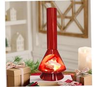 Mid-Century Modern LED Fireplace, Decorative Lights With Flame Effect, for battery Operated for MINI Desktop Fireplace For Home Office Xmas Party Decor, Fake Fireplace (Yellow)