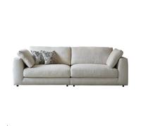 Mid Century Modern Loveseat Sofa - Spring Cushions, Deep Seat Couch with Wide Armrest, Removable Washable Cushion Cover, Comfy for Living Room and Bedroom