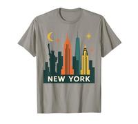 Mid Century Modern New York Skyline Retro Futuristic T-Shirt