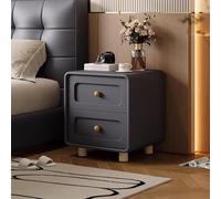 Mid Century Modern Night Stand, Nightstand with Storage, Scratch-resistant, Ample Storage, Sturdy, Suitable for Bedroom, Living Room, or Dorm(Dark Gray,45cm/17.7in)