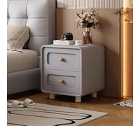 Mid Century Modern Night Stand, Nightstand with Storage, Scratch-resistant, Ample Storage, Sturdy, Suitable for Bedroom, Living Room, or Dorm(Grey,50cm/19.7in)