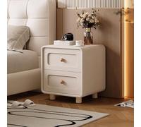 Mid Century Modern Night Stand, Nightstand with Storage, Scratch-resistant, Ample Storage, Sturdy, Suitable for Bedroom, Living Room, or Dorm(Beige,35cm/13.8in)