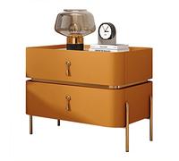 Mid Century Modern Nightstand Contemporary Bedside Table with Metal Legs & 2 Storage Drawers Stylish Home Decor for Living Room & Bedroom ge 19.6x15.7x19.6 in